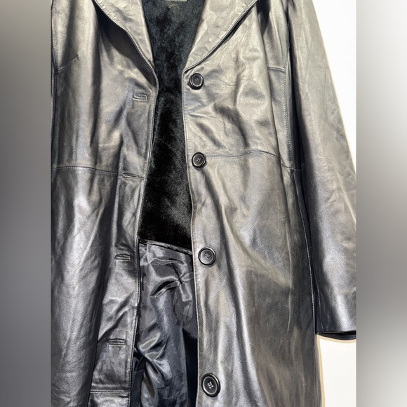 Luxury Genuine Leather Longline Coat Adjustable Tie Waist Unisex & Curvy Fit XXL - Picture 8 of 17